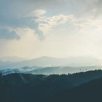 foggy mountainscape