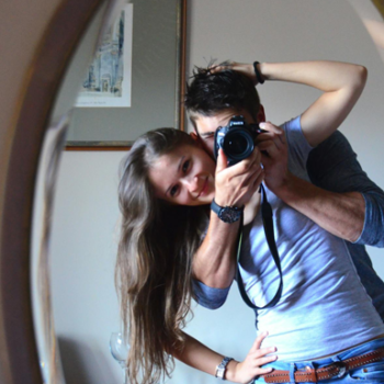 couple's mirror shot