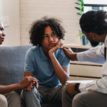 mother and son in an affordable counseling