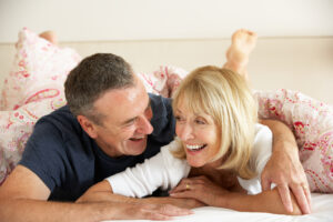 Couple intensive leaves you laughing in bed. laughing in bed.