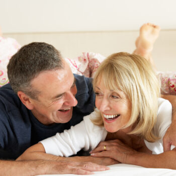 Couple intensive leaves you laughing in bed. laughing in bed.